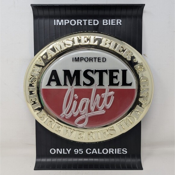 Vintage Amstel Light Imported Bier Counter Wall Sign Promo Display Man Cave Beer - Picture 1 of 7